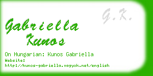 gabriella kunos business card